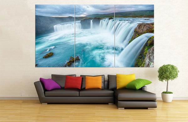 Tranh treo tường phong cảnh thác nước hùng vĩ