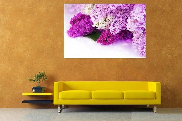 Tranh treo tường Hoa tím lãng mạn cách điệu 2