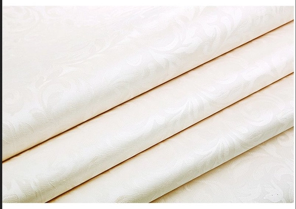 Giấy decal cuộn họa tiết lá cổ điển màu kem