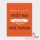 Decal văn phòng Không bao giờ là thất bại