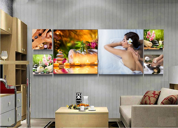 Tranh Treo Tường Spa Massage Chăm Sóc Dưỡng Da Thư Giãn