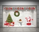 Decal dán tường Combo ông già Noel người tuyết và cây thông xanh