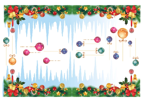 Decal dán tường dây treo chuông vàng Noel 2