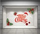 Decal dán tường Merry Christmas và nón Noel