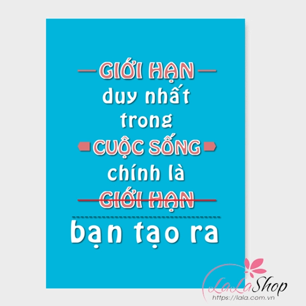 Tranh treo tường giới hạn duy nhất trong cuộc sống
