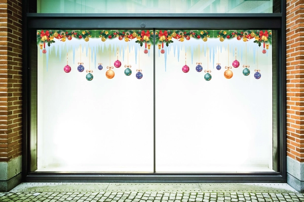 Decal dán tường dây treo chuông vàng Noel 2