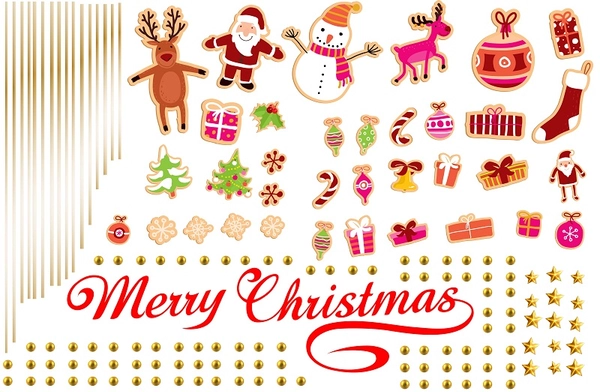 Decal dán tường Merry christmas và dây treo Noel
