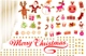 Decal dán tường Merry christmas và dây treo Noel