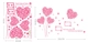 Decal trái tim hồng 4