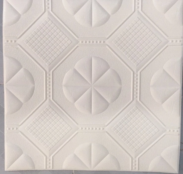 Xốp đá dán tường 3D họa tiết cổ điển trắng 5