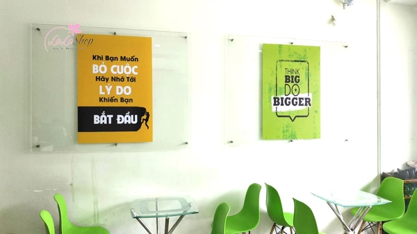 Tranh văn phòng think big start small move fast