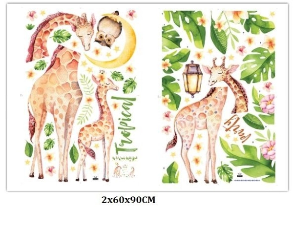 Decal gia đình hươu