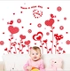 Decal dán chân tường trái tim đỏ