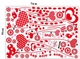 Decal dán chân tường trái tim đỏ