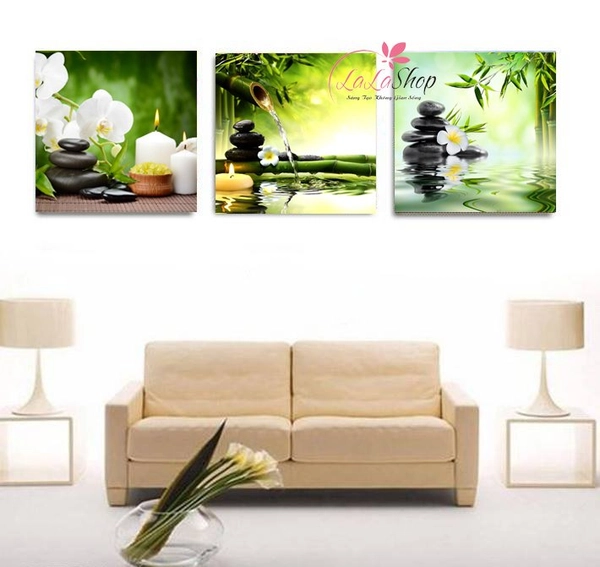 Tranh treo tường spa hoa lan tím 2