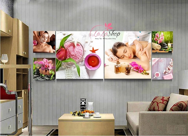 Tranh Treo Tường Spa Massage Chăm Sóc Dưỡng Da Thư Giãn