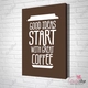 Tranh treo tường good ideas start with great coffee