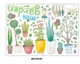 Decal dán tường 11 chậu cây nhỏ