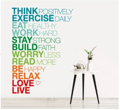 Decal văn phòng think positively