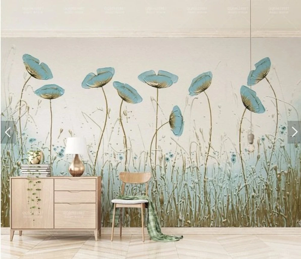 Tranh dán tường hoa anh túc