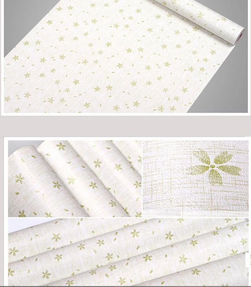 Combo giấy decal cuộn hoa xanh nhỏ khổ 0.45x5m