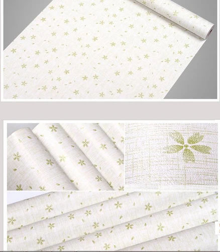 Combo giấy decal cuộn hoa xanh nhỏ khổ 0.45x5m