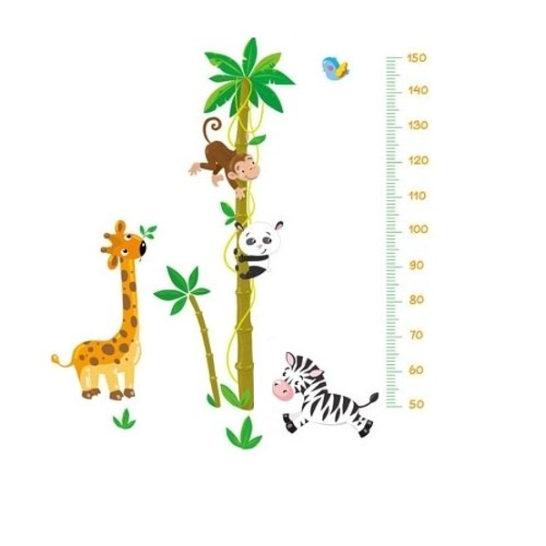 Decal dán tường thước đo vườn thú 2