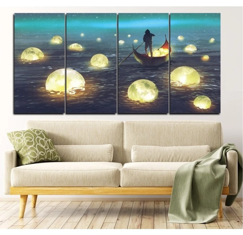 Tranh treo tường nghệ thuật quả cầu ánh sáng