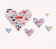 Decal dán tường Trái tim chữ love 2