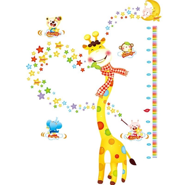 Decal dán tường Thước đo hươu 8