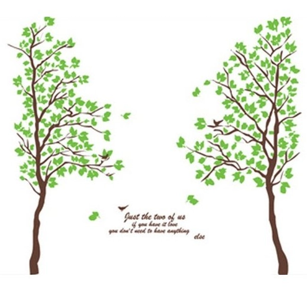 Decal dán tường cây dán 6 kiểu