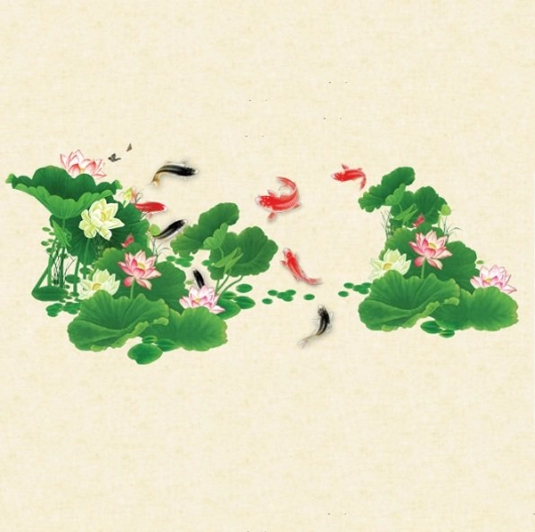 Decal dán tường đầm sen to