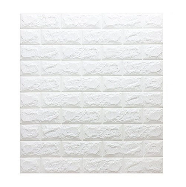 [Cao cấp] Xốp đá dán tường 3D màu trắng