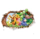 Decal dán tường gấu Pooh hiệu ứng 3D