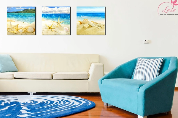 Tranh Treo Tường Phong Cảnh Bờ Biển Cát Trắng
