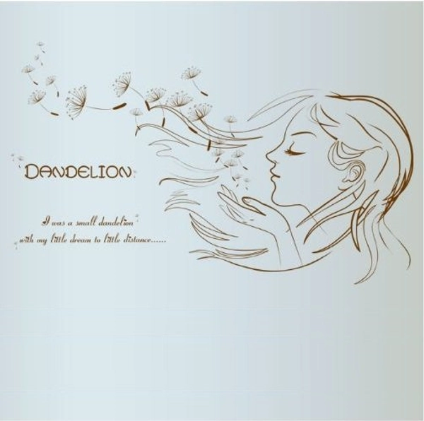 Decal dán tường cô gái bồ công anh 4