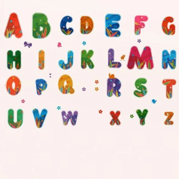 Decal dán tường chữ cái 3