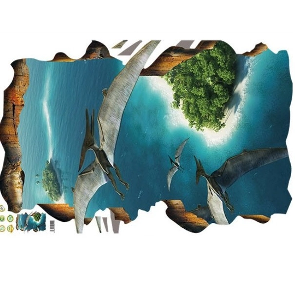 Decal 3D dán tưởng Biển Xanh