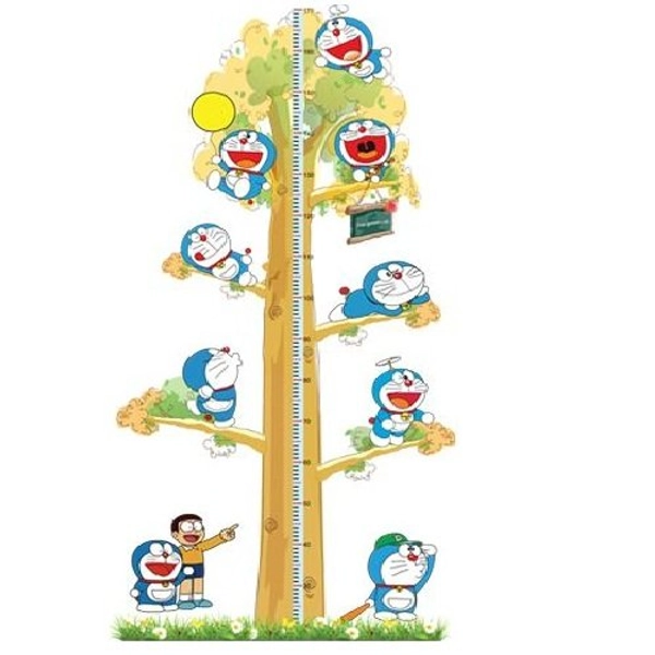 Decal dán tường thước đo Đô rê mon to