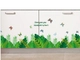 Decal dán chân tường lá xanh 5