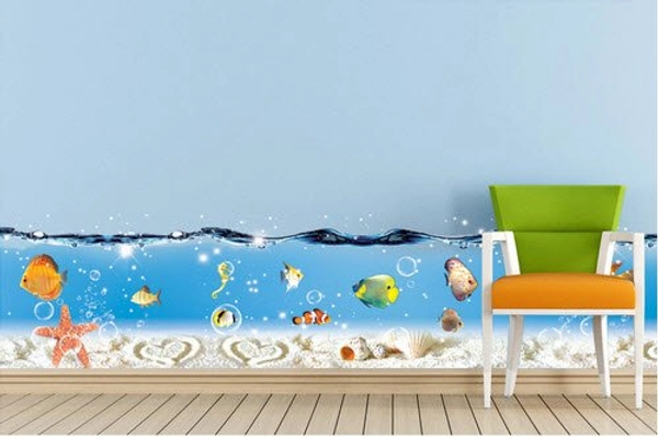 Decal dán chân tường đại dương 1