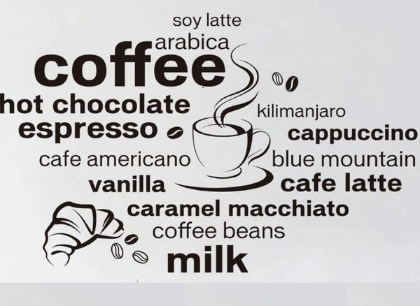 Chữ trắng đen coffee