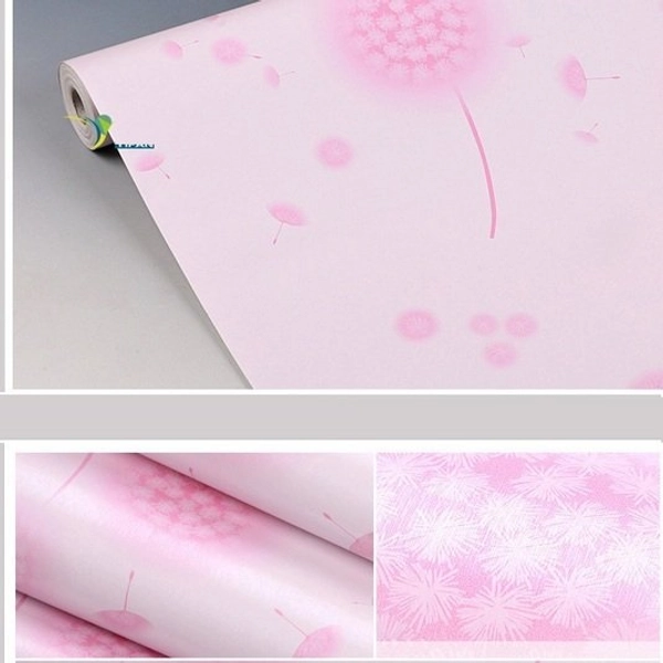 Giấy Decal cuộn hoa bồ công anh hồng