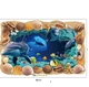 Decal 3D dán tường Cá heo và sò biển