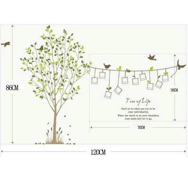 Decal dán tường cây photo 1