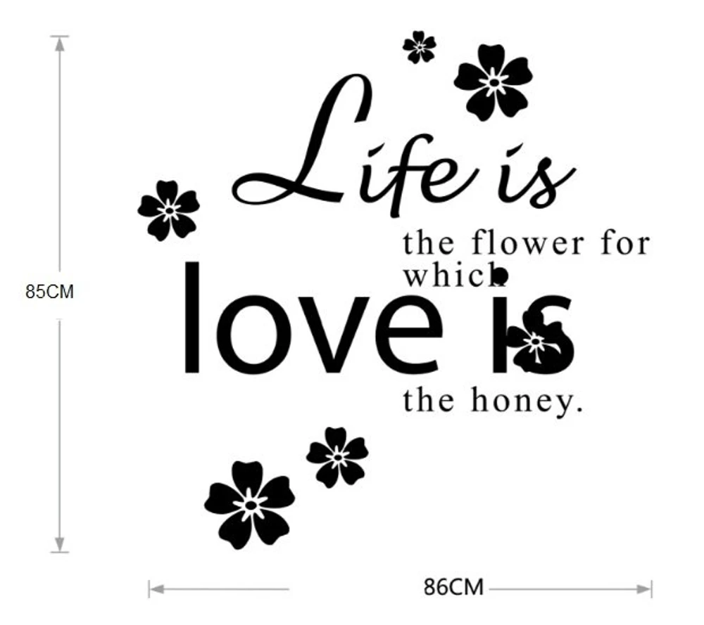 Decal dán tường love is the honey