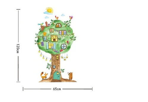 Decal dán tường nhà cây ngộ nghĩnh 5