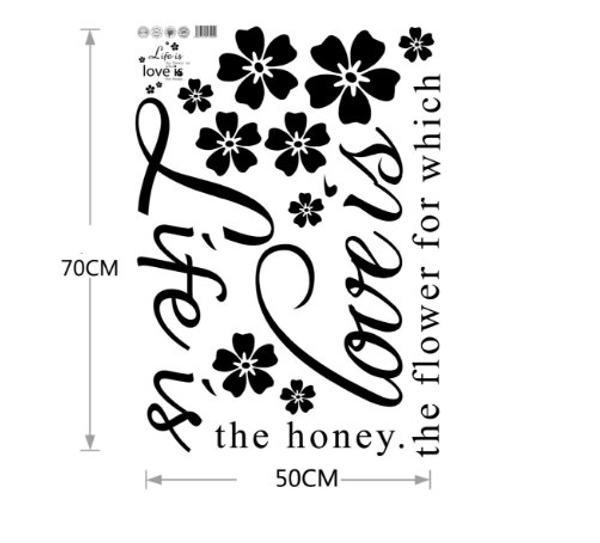 Decal dán tường love is the honey