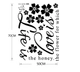 Decal dán tường love is the honey