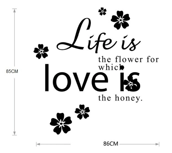 Decal dán tường love is the honey